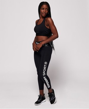 Superdry Core Cross 7/8 Leggings Női Sportruházat Fekete | XGKNE8971